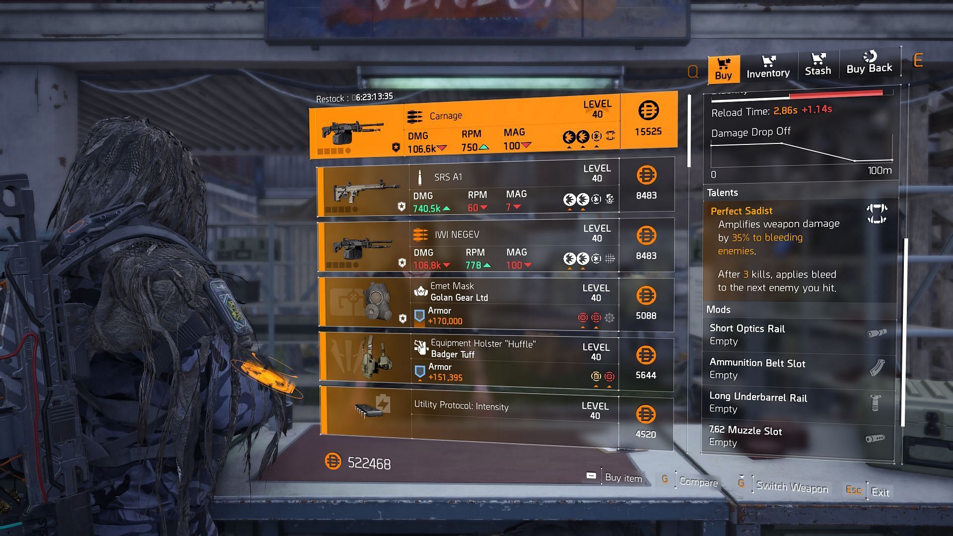 The Division 2 vendor at the Campus (Image via Sportskeeda Gaming || Ubisoft)